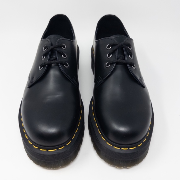 Dr. Martens 1461 Quad Oxford Polished Smooth Black Leather Men’s 9 Women’s 10 - Picture 3 of 5